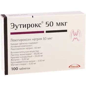 Eutirox (levothyroxine sodium) tablets 50 mcg. №100