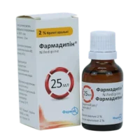 Farmadipin (nifedipine) oral drops 2% 25 ml.
