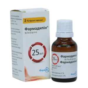 Farmadipin (nifedipine) oral drops 2% 25 ml.