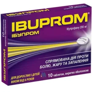Ibuprom coated tablets 200 mg. №10