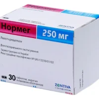 Normeg (levetiracetam) coated tablets 250 mg. №30