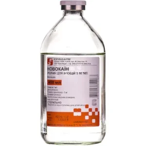 Novocain (novocaine) solution for injections 5 mg/ml. 400 ml.