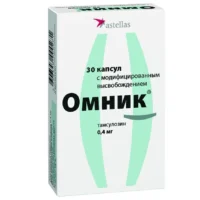 Omnik (tamsulosin hydrochloride) capsules with modified release 0.4 №30