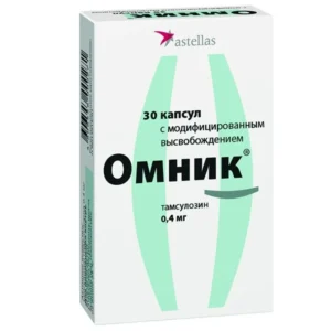 Omnik (tamsulosin hydrochloride) capsules with modified release 0.4 №30