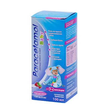 Paracetamol Baby (paracetamol) suspension 120 mg/5 ml. 100 ml.