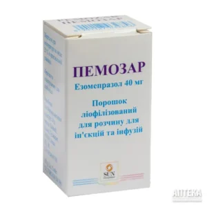 Pemozar (esomeprazole) powder for solution for injections and infusions 40 mg. №1