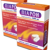 Piaron (paracetamol) coated tablets 500 mg. №20