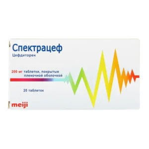 Spectracef (cefditoren) coated tablets 200 mg. №20