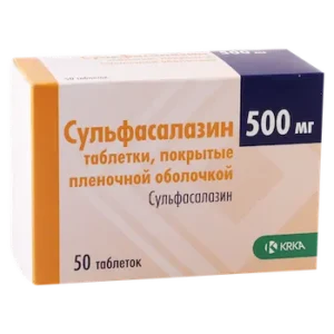Sulfasalazin (sulfasalazine) coated tablets 500 mg. №50