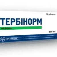 Terbinorm (terbinafine) tablets 250 mg. №14