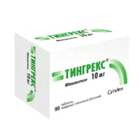 Tingrex (memantine) coated tablets 10 mg. №90