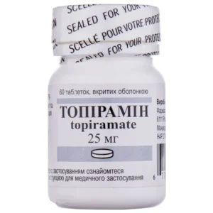 Topiramin (topiramate) coated tablets 25 mg. №60 vial
