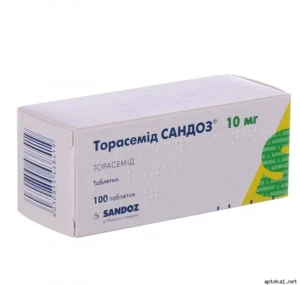 Torasemid SANDOZ (torasemide) tablets 10 mg. №100