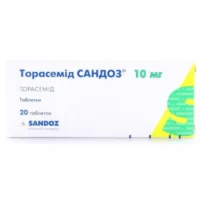 Torasemid SANDOZ (torasemide) tablets 10 mg. №20