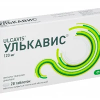 Ulcavis (bismuth subcitrate) coated tablets 120 mg. №28
