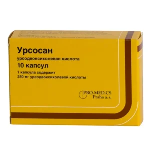 Ursosan (ursodeoxycholic acid) capsules 250 mg. №10