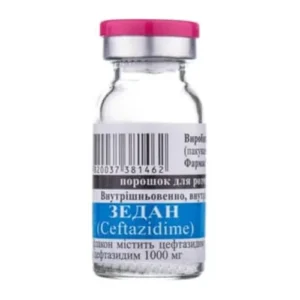 Zedan (ceftazidime) powder for solution for injections 1000 mg. vial №1