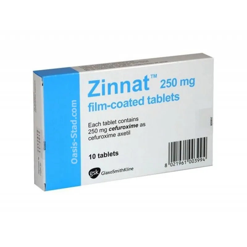 Zinnat (cefuroxime) coated tablets 250 mg. №10