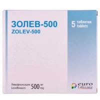 Zolev-500 (levofloxacin) coated tablets 500 mg. №5