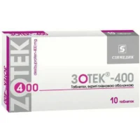 Zotec-400 (dexibuprofen) coated tablets 400 mg. №10
