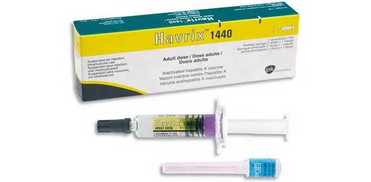 Havrix (HM 1440 hepatitis A virus strain) 1440 for adults.1d/1 ml. №1 syringe